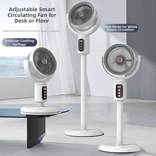 Ventilateur de sol rechargeable USB pour salon et bureau autonome 3-6h