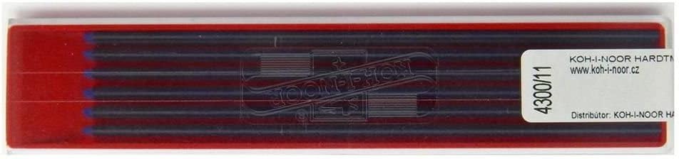 KOH-I-NOOR Coloured Leads for 2mm Diameter 120mm Mechanical Pencil - Blue, 12 Count (Pack of 1)