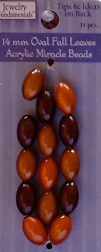 Oval Fall Leaves Acrylic Beads ~ Jewelry Making & Design