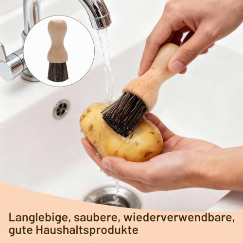 Foto von 2PCS Pilzbürste Gemüsebürste Kartoffelbürste, Pilzpinsel Champignonbürste
