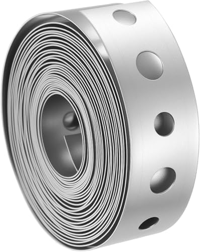 Lotnery 10FT Galvanised Steel Fixing Strap Perforated Metal Band with Pre-Drilled Holes | Heavy Duty Pipe Brackets, Fence Supports & DIY Builders Banding | Corrosion Resistant