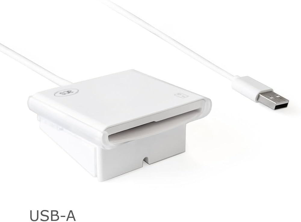 Atlantis P005-SMARTCR-C Smart Card Reader voor gezondheidskaart, CNS nationale dienstkaart, ATe-kaart, spid geactiveerd, digitale handtekening voor pc en notebook, USB-C poort