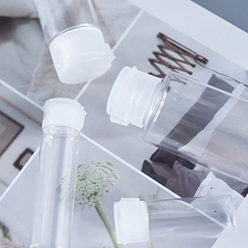 Beaupretty 12 peças de plástico transparente vazio tampa frasco frasco frasco recipiente para emulsã