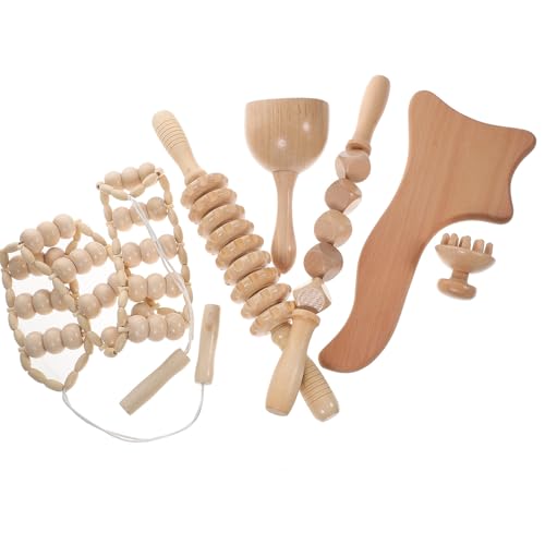 Kit d'outils de massage manuel en bois précieux pour la circulation