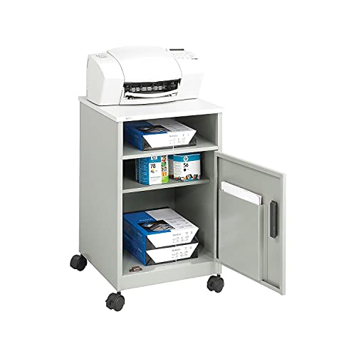 Safco 1871Gr Steel Machine Stand W/Compartment One-Shelf 17-1/4W X 17-1/4D X 27-1/4H Gray #TOP3