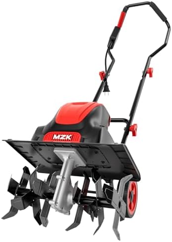 MZK 16-Inch 13.5-Amp Corded Electric Tiller/Cultivator, 8-inch tillling Depth