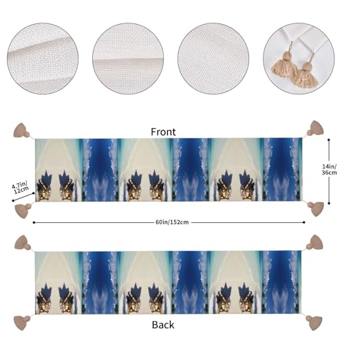 Décoration de table en macramé avec pompons pour mariage bohème et fêtes - 5