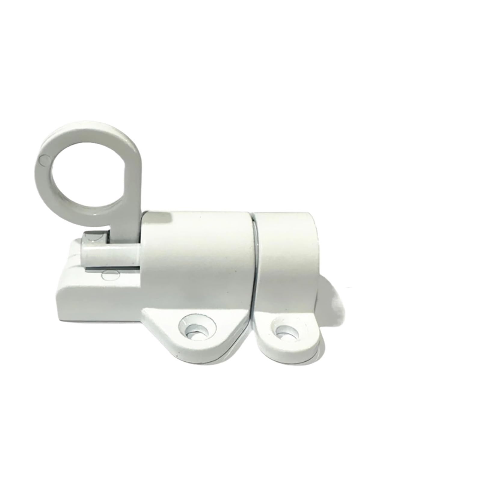 5pcs Bolt Lock Window Gate Security Pull Ring Spring Bounce Door Automatic Latch Hardware for Door(White)