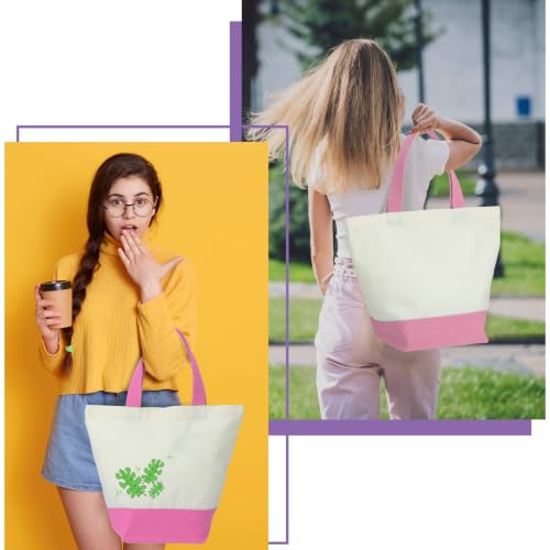 Sunnymove 12 Pcs Canvas Tote Shopping Bag, Pink Gradient by Sunnymove - Used condition - Image 2