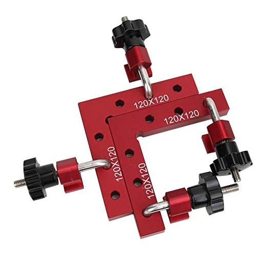 Hilitand L-formad rät vinkel positioneringslinjal, 90 graders vinkel mätverktyg, positioneringsklämma, vinkelklämmor, träbearbetningsenheter (120 x 120 mm)