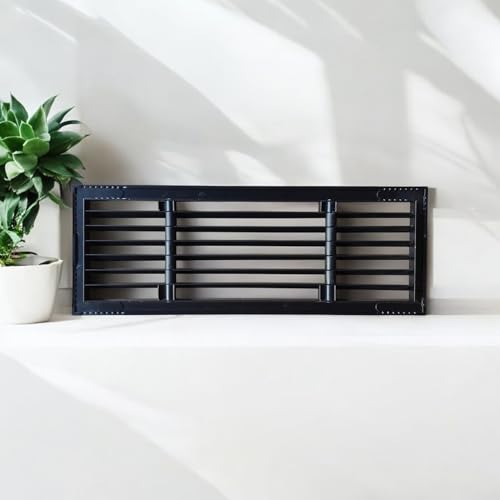 Image of Aluminium Powder Coated Grill, Grill for ac, hvac, ventilation grill, home grill, ac grill,Return Air Grill for Wall, Sidewall and Ceiling (BLACK, 12 inch*4 inch)