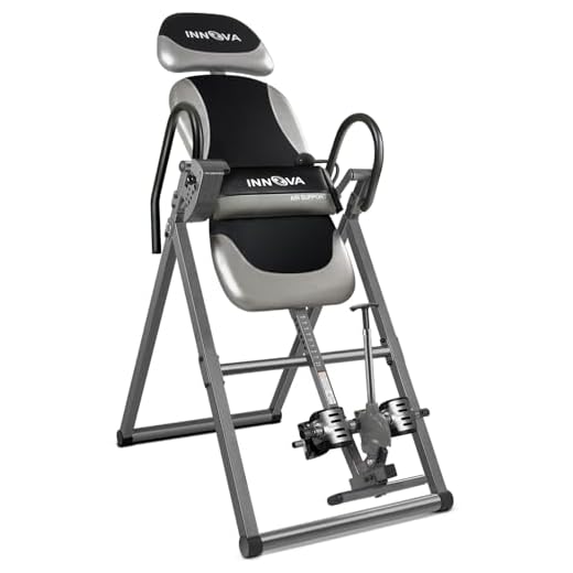 INNOVA HEALTH AND FITNESS ITX9900 Inversion Table with Air Lumbar Support, Black/Gray
