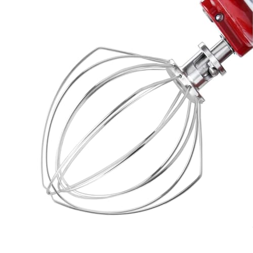 K45WW 6 Wire Stainless Steel Whip Attachment for KitchenAid 4.5 5 Quart Tilt-Head Stand Mixer,for Egg Cream Stirrer, Flour Cake Balloon Whisk