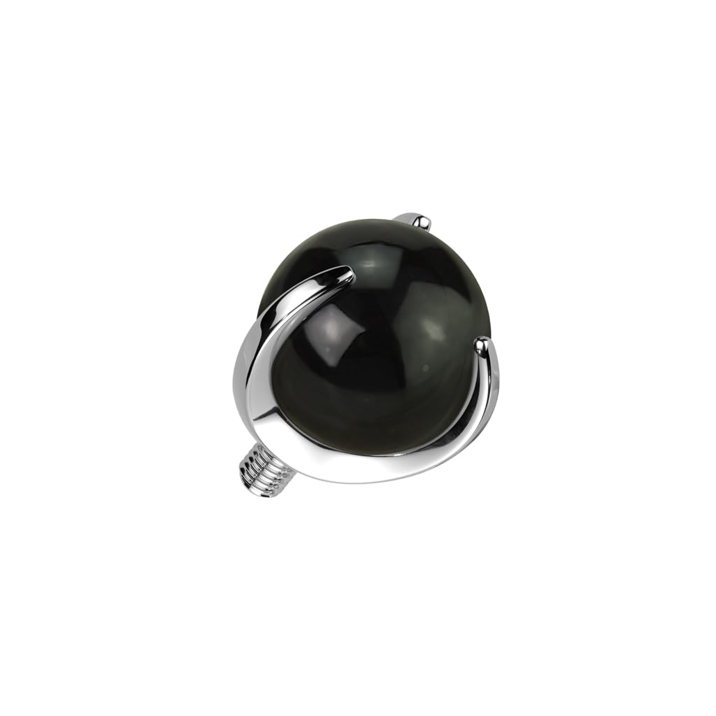 Paula & Fritz® Aufsatz-Dermal Anchor Natur-Stein Titan G 23 viele Farben und Stärken Set Haut-Anker Skin Diver Implantat Bodypiercing Ersatz-Kugel