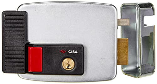 Cisa 111731701, Serratura Elettrica Da Applicare Con Pulsante, 12 V, Zincato, Entrata 70, Mano Destra