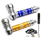 2pc Traditional Tobacco Pipe Kit – 3' Classic Pipes with Cleaner Tool, Pipe Screens & Storage Pouch - Smoking Pipe Accessories Kit