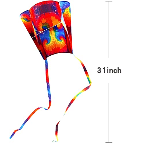 Hengda Kite For Kids 31-Inch Colorful Parafoil Kite Low Wind Kite #TOP1