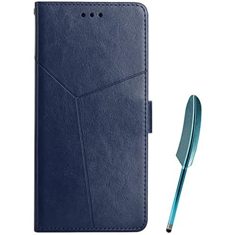 Wallet Phone Case TCL 30 SE, TCL 30 SE Case Wallet Faux Leather (Feather capacitor pen), Case Cover for TCL 30 SE (Dark blue) Cover