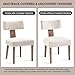 HNY Mid Century Modern Dining Chairs Set of 6, Farmhouse Linen Fabric Upholstered Accent Curved Backrest Kitchen Chairs, with Hardwood Frame, Beige, Linen