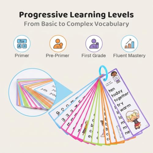 Image of PATPAT 220 Sight Words Flashcards Kindergarten to 1st Grade Words