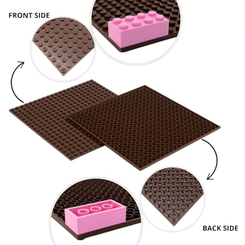 Image of Classic Baseplate - Building Kit for Toddlers & Kids - 20 x 20 Studs - 6.3 x 6.3 inches - Pack of 4 Baseplates - Compatible with Major Brands