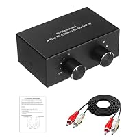 UNSTINCER Cinch Audio Switch Analog Stereo 4(2)-In-2(4)-Out, Metallgehäuse – Ansicht 7