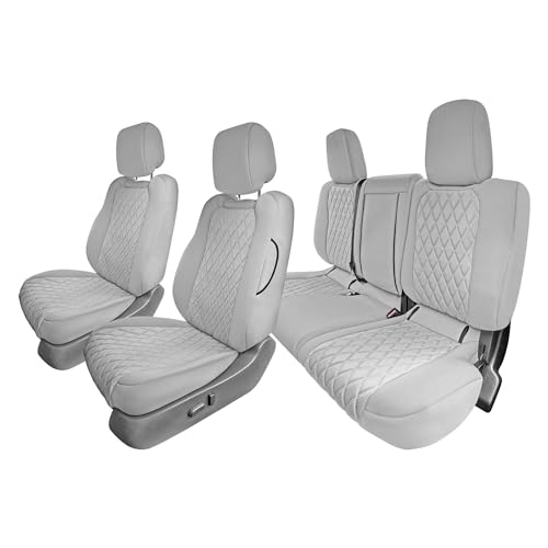 FH Group Custom Fit Car Seat Covers Specifically Made for 2022-2026 Nissan Frontier, Full Set Solid Gray Ultraflex Neoprene Waterproof Automotive Seat Covers for Pickup Truck, Nissan Accessories by FH Group - Used condition - US$224.76