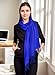Achillea Soft Silky Pashmina Scarf for Women – Shawl Wrap for Evening Dresses, Bridesmaids, Weddings & Everyday Wear (Royal Blue)