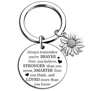 igvean Inspirational Gifts Keychain for Women Graduation Gift for Her Daughter Son Best Friend Encouragement Gifts Motivational KeyChain