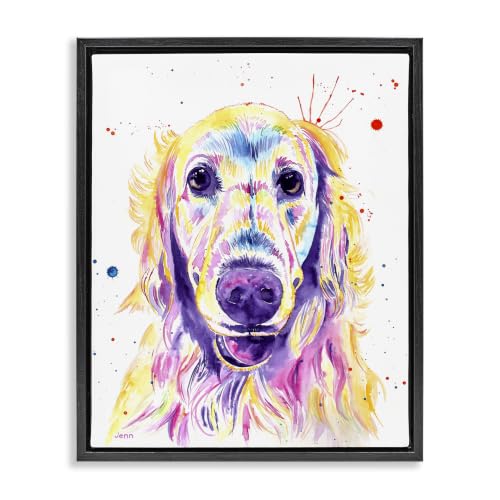 Retriever Dog Portrait, 25 x 31 Inch Canvas in Floater Frame
