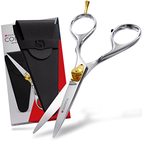 Suvorna Condor 5" Beard scissors for men, Mustache...