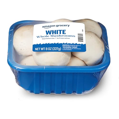 Amazon Grocery, Whole White Mushrooms, 8 Oz (Previously Fresh Brand, Packaging May Vary)