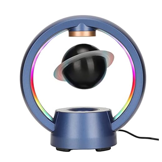 GOWENIC Magnetic Levitating Bluetooth Speaker, Levitating Bluetooth Speakers Magnetic Wireless Floating Speaker with LED Light, Touch Control, for Home Office Decor Creative Gifts(Blue)