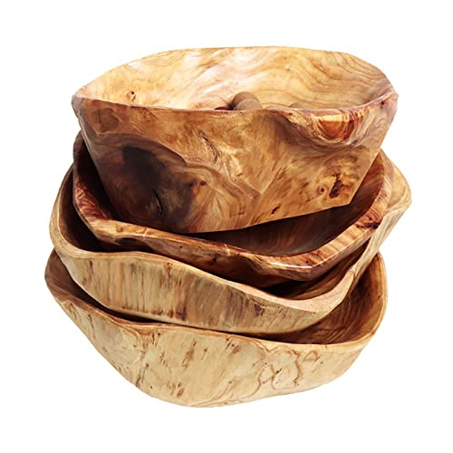 Creative Wood Bowl Root Carved Bowl Handmade Natural Real Wood Candy Serving Bowl 10"-12" #TOP3