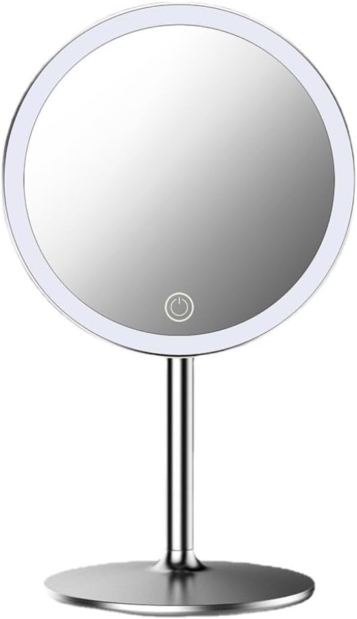Metal Makeup with Adjustable LED Light, Circular Aluminum Alloy