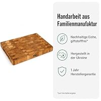 B4K® Schneidebrett aus Eiche Stirnholz 40 × 30 × 4 cm – Ansicht 8