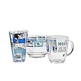 CRISTALICA Glas-Set Milky 3tlg – Glastasse 380 ml, Trinkglas 310 ml & Müslischüssel 690 ml – Handgefertigte Glasprodukte für Frühstück, Tischdeko & Osterdeko