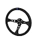 350mm Deep Dish 6 Bolt Steering Wheel Universal Custom (Blue)