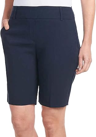 Hilary Radley Womens Pull On Mid Rise Stretch Comfort Bermuda Shorts