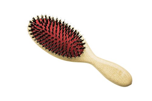 Luxury Boar Bristle Hair Styling Brush - Detangle, Smooth, & Shine for Healthy Hair - Perfect for Extensions, Updos, Blowdrying, & Frizz-Free Styling - Real Wood & Boar Bristles for Glossy Results