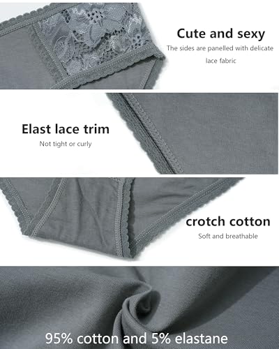 LEVAO Womens Cotton Bikini Panties Soft Stretch Ladies Panty Low Waist Multipack Stretch Cheeky Underwear S-2XL3