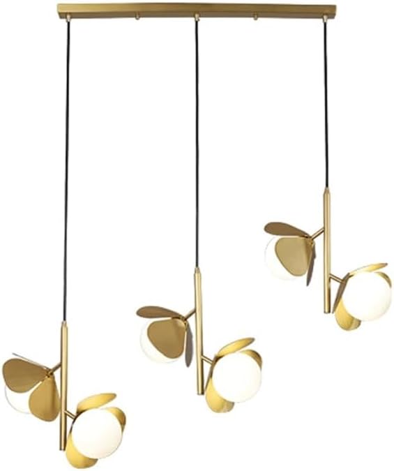 WINDALY Goldglobe - Modern Art Dlight with Glass Shade, Short Adjustable Hangifixture for Kitchen Island Diniroom, G9 Base/a/30Cm-A