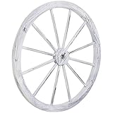 Sunnydaze 29-Inch Decorative Fir Wood Wagon Wheel - Rustic Western Indoor and...