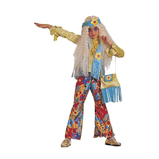 chiber Disfraces Disfraz de Hippie Floreal para Niña (Talla 12 (10-12 años))