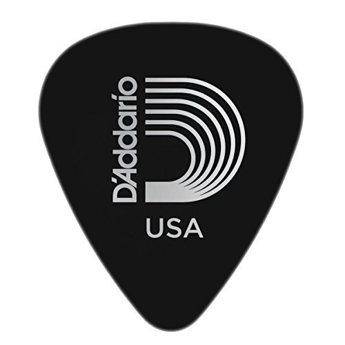 Image of D'Addario Black Celluloid Guitar Picks, 25 pack, Heavy