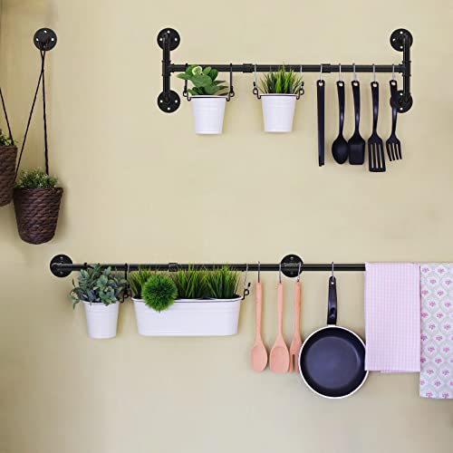 Folews Industrial Pipe Clothing Rack Wall Mounted 48.8 Inch Wall Clothing Rack Garment Rack For Hanging Clothes Coats Laundry Room Organizer Storage Hanger Shelf Space Saving #TOP3
