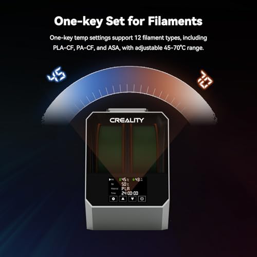 Image of CREALITY Space Pi Filament Dryer Plus - Dual Spool 360 Hot-Air Circulation, One-Key 2 Spools Filament Storage Box, 160WPTC Fast Heating, 4'' LCD Touch Screen for 1.75 /2.85mm PLA, PETG, ABS, Nylon