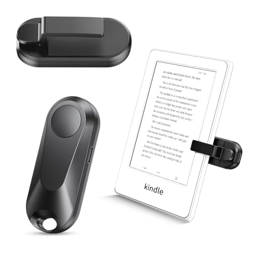 RF Remote Control Page Turner for Kindle Paperwhite Oasis eReaders Kobo,Camera Video Recording Remote Triggers, Page Turner for ipad Tablets Reading Novels Comics(Black)