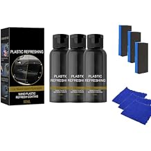 50 ML Lakiso Plastic Revitalizing Coating Agent, Nano Plastic Refreshing Coating,Wipe New Trim Restorer,Car Plastic Plating Refurbishing Agent,Plastic Refreshing Nano Plastic Refresh Coating 3 PCS