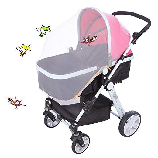 Gudotra Mosquitera Universal Carrito Bebé Mosquitera para Cochecito Lavable Malla Adaptar a la Cuna Capazo Cochecito Carrito -Blanco (145cm)